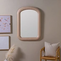 Phoebe Wood Wall Mirror, Maple, 28"Wx40"H