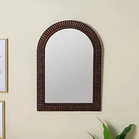 Meredith Wood Wall Mirror, Walnut, 24"Wx34"H