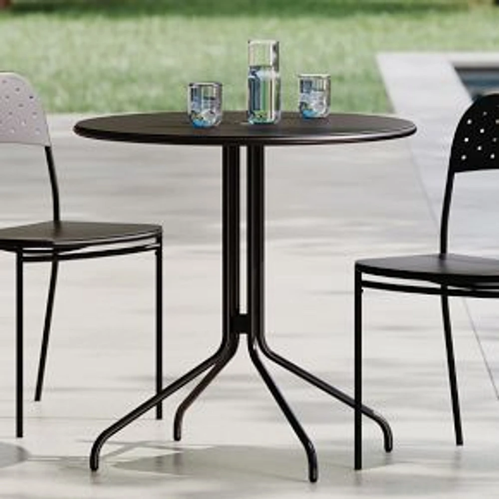 Riverview 30" Round Bistro Table, Dark Bronze, Steel