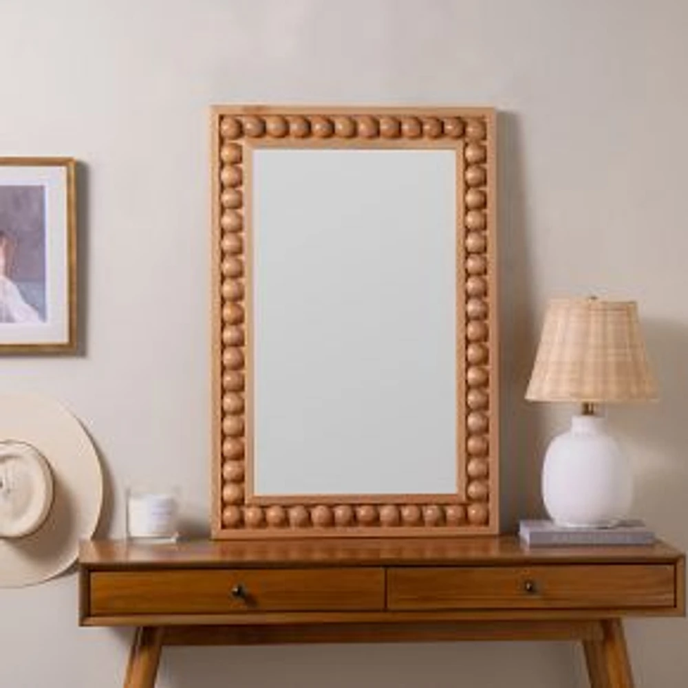 Brayden Oak Wood Wall Mirror, 24"Wx36"H