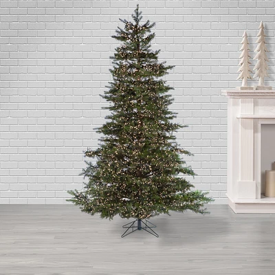 Pre-Lit Faux Monaco Pine Green Christmas Tree | West Elm