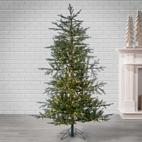 Pre-Lit Faux Portland Pine Green Christmas Tree | West Elm