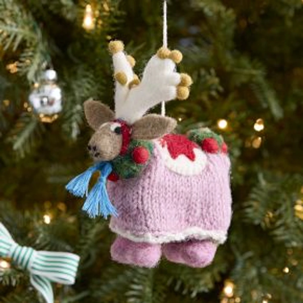 Festive Felt Reindeer Ornament