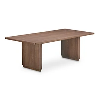 Rina Curved Oak Pedestal Dining Table (88", 104") | West Elm