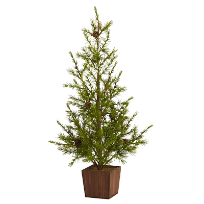 Faux Potted Alpine Tree w/ Pine Cones | West Elm