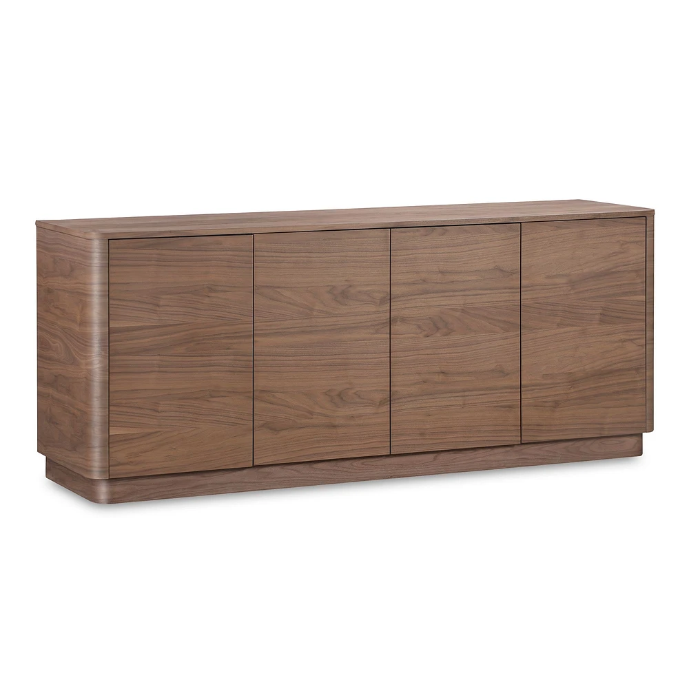 Rina Curved Oak Pedestal Sideboard (72") | West Elm