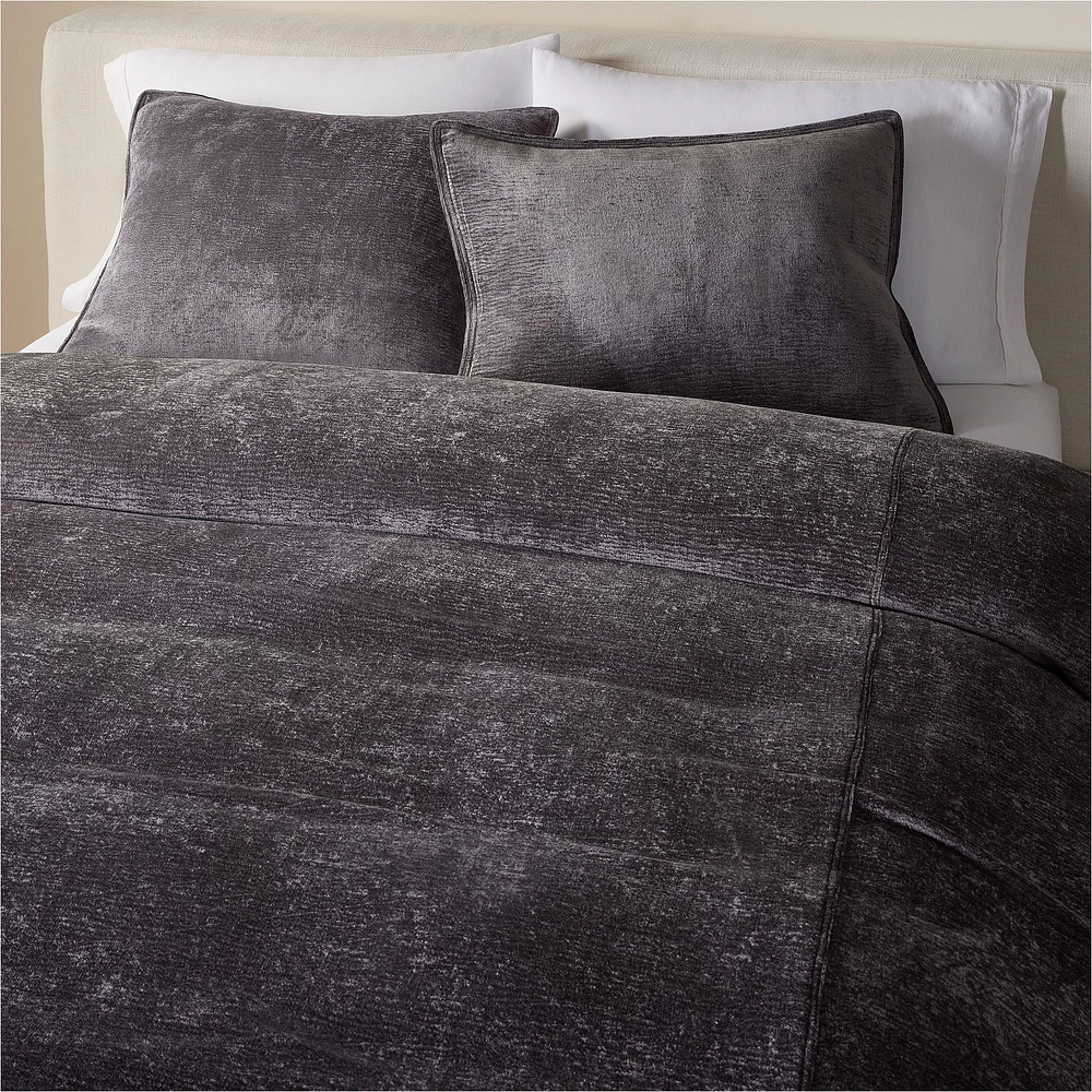 Striated Chenille Duvet Cover & Shams | West Elm