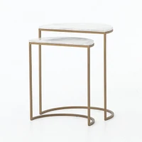 Sybil Marble Nesting Side Tables (18") | West Elm