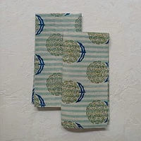 Alisha Block-Printed Table Napkin, Blue, Set of 4