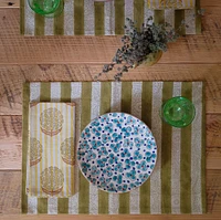 Soil to Studio Maya Block-Printed Cotton Table Placemats (Set of 2) | West Elm