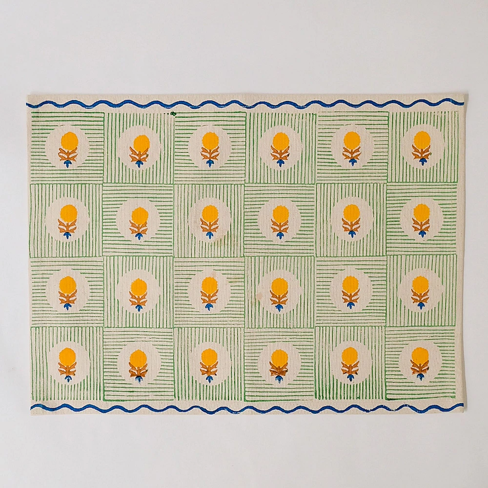 Soil to Studio Namita Block-Printed Cotton Table Placemats (Set of 2) | West Elm