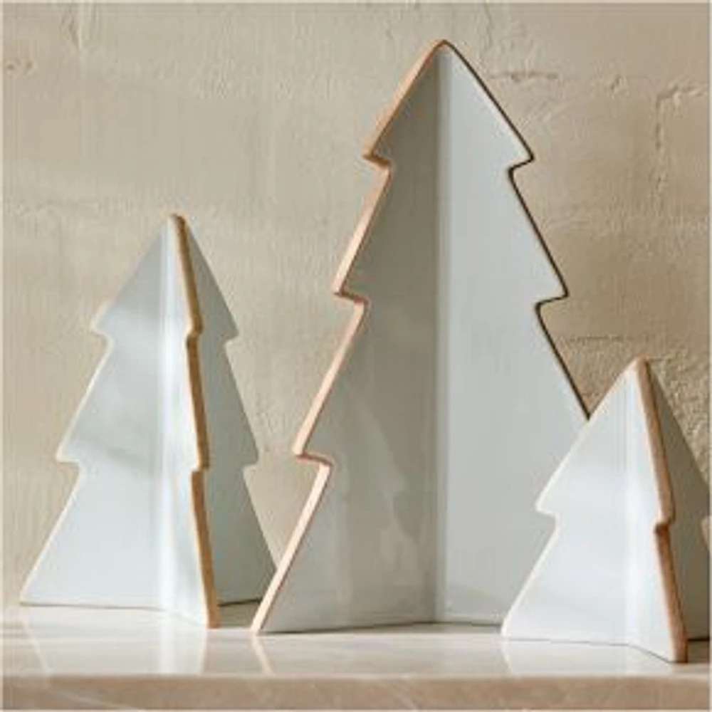 Mill Stoneware Decorative Tabletop Tree, White, Small