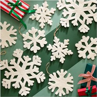 Wool Snowflakes Ornament, Set Of 8