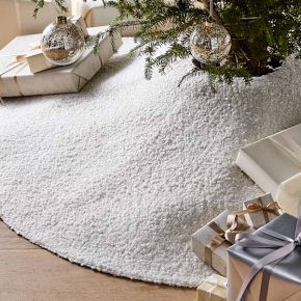 Boucle Tree Skirt, Alabaster