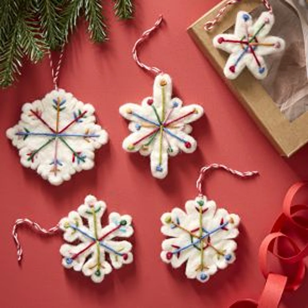 Felt Multi Snowflakes Ornament SET Multi S/6