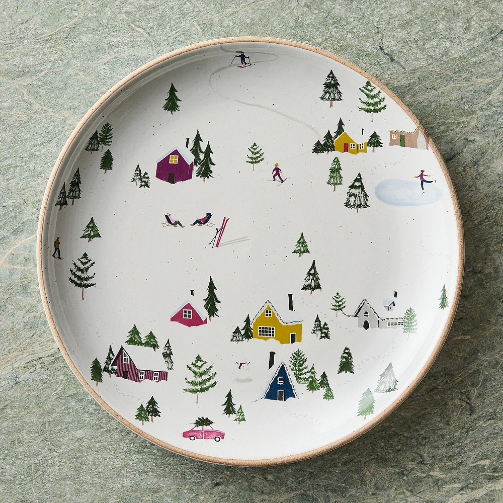 Holiday Skier Stoneware Dinnerware Collection | West Elm