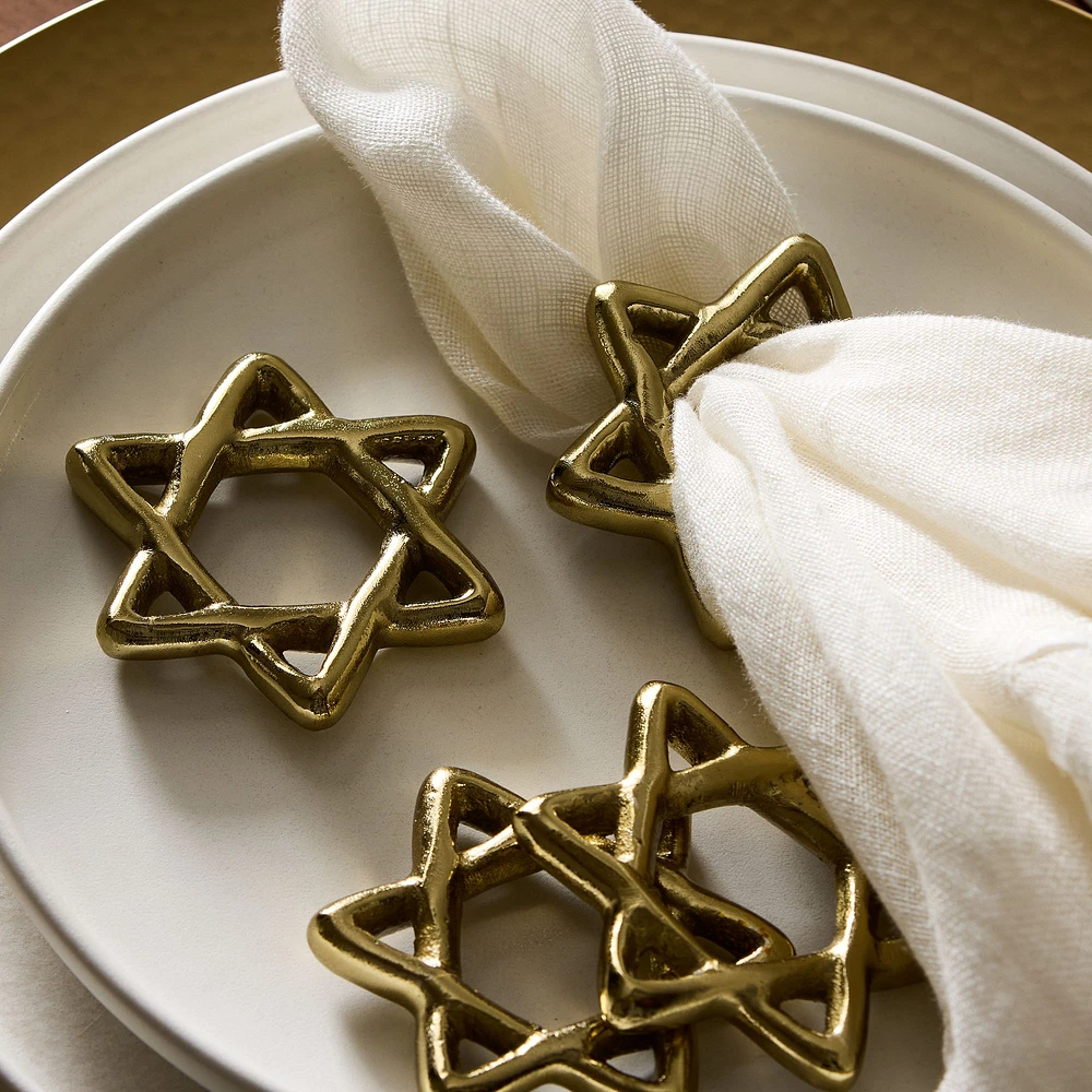 Star of David Napkin Ring Sets | West Elm