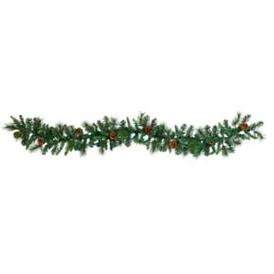 Pre-Lit Faux Mixed Pine Garland, 72"L