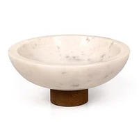 Marble Lira Bowl, Honed White