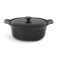 Ron 11" Cast Iron Covered Casserole, 5.5 qt, Green