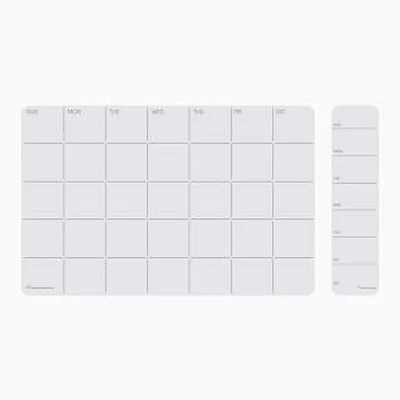 Dry Erase weekly and Monthly Planner Bundle, Set of 2, White