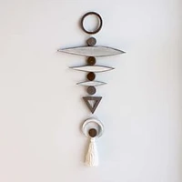 Janelle Gramling Reach Wall Sculpture Ceramic Linen Gray