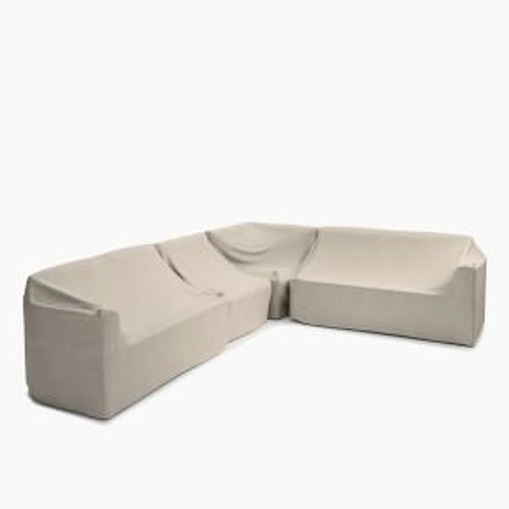 Porto 4 Piece Sectional Set 6: L-Shaped 4 Piece Sectional Protective Cover