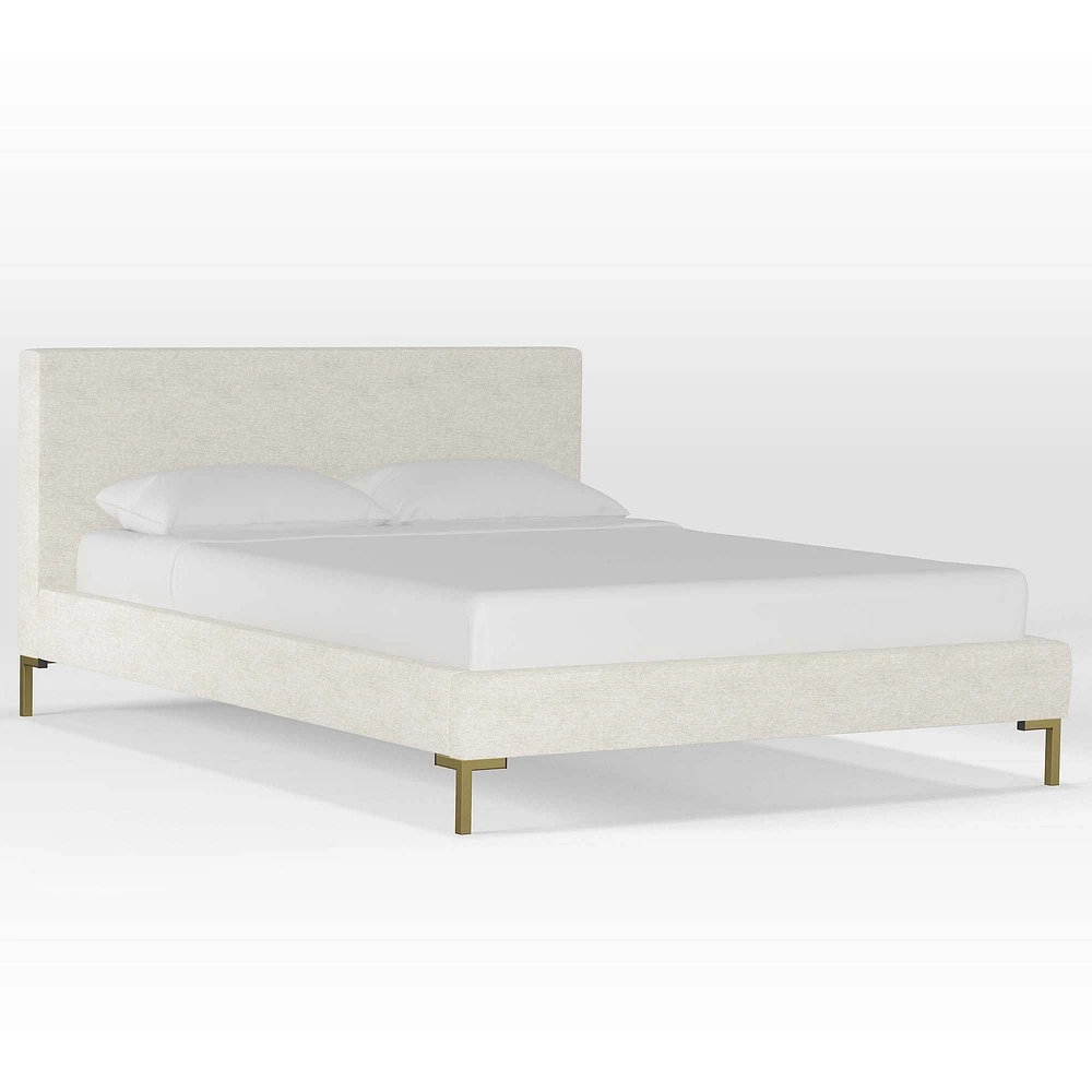 Upholstered Platform Bed - Metal Legs | West Elm
