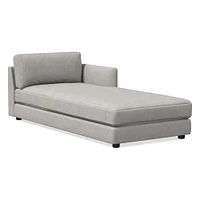 Open Box: Haven Left Arm Bumper Chaise, Trillium, Performance+ Basket Slub, Pearl Gray, Concealed Support