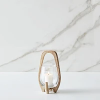 Mid-Century Whitewashed Wood Lanterns | West Elm