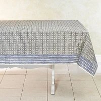 Motifs Fog Hand Block Printed Tablecloth, 60"x60"