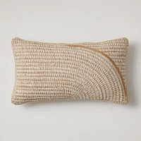 Outdoor Woven Arches Pillow, 20"x20", Natural