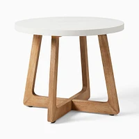 Solid Eucalyptus Outdoor Side Table (20") | West Elm