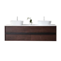 Calvet Floating Double Bathroom Vanity (55"–72") | West Elm