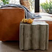 Cloud (15") Side Table Concrete 15in Tall, Black