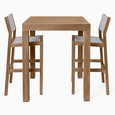 Portside Outdoor Bar Table (35") & Stools Set | West Elm