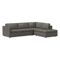 Harris Leather 2-Piece Bumper Chaise Sectional (106"–116") | West Elm