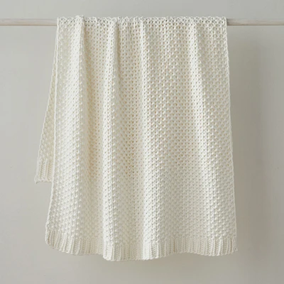 Chunky Cotton Knit Throw | West Elm