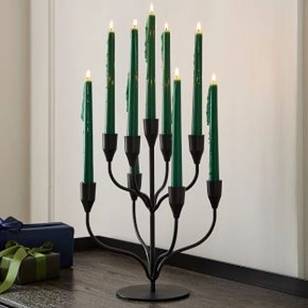 Kinetic Metal Tree Candelabra, Dark Bronze