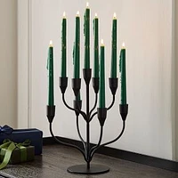 Kinetic Metal Tree Candelabra, Dark Bronze