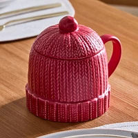 Cable Knit Hat Figural Stoneware Mug | West Elm