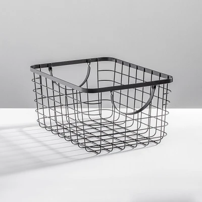 mDesign Mixed Wire Basket w/ Curved Handles | West Elm