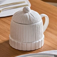 Cable Knit Hat Figural Stoneware Mug | West Elm