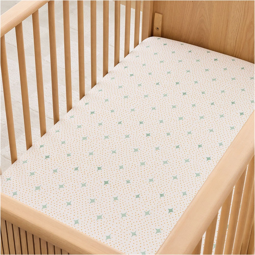 Star & Dots Crib Fitted Sheet | West Elm