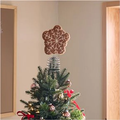 Felt Gingerbread Snowflake Tree Topper