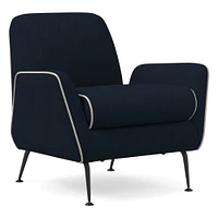 Kip Flare Arm Chair With Contrast Piping | West Elm