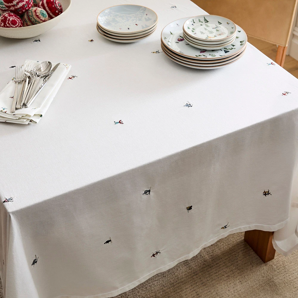 Holiday Skiers Tablecloth | West Elm