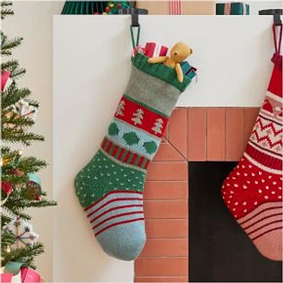 Fair Isle Knit Stockings Trees