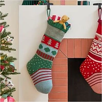 Fair Isle Knit Stockings Trees