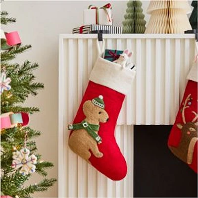 Santa & Friends Felt Stockings PBK Puppy